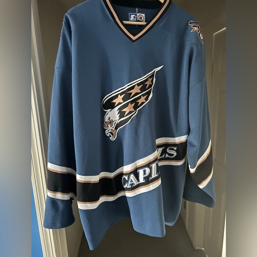 Vintage NHL Washington capitals hockey jersey screaming eagle dc 🏒🥅🏑🦅